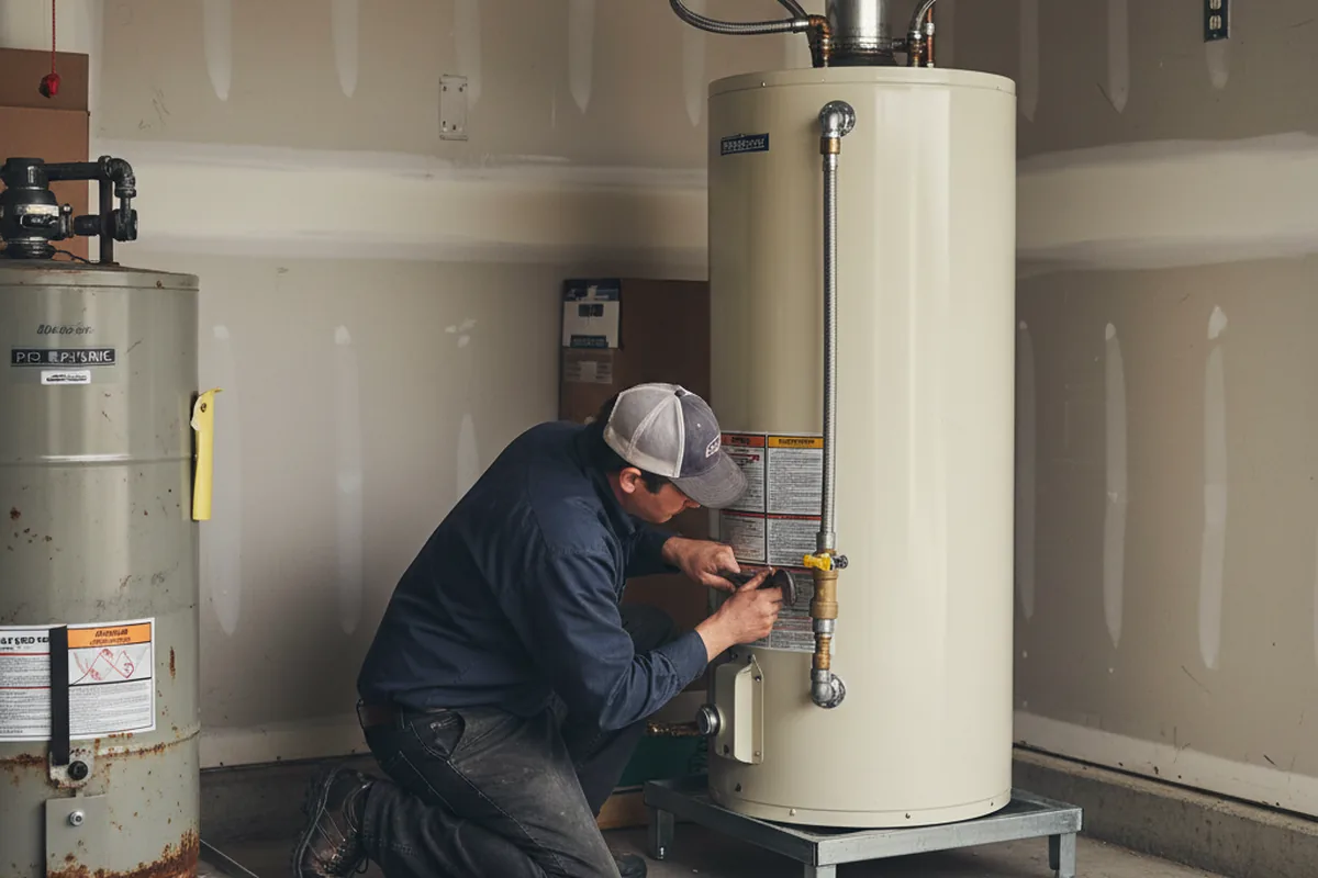 Water heater and shutoff valve replacement in Parnell
